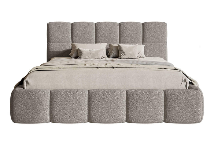 NADUVI Collection Chloe Bedframe 180 x 200 cm - Bouclé - Grijs