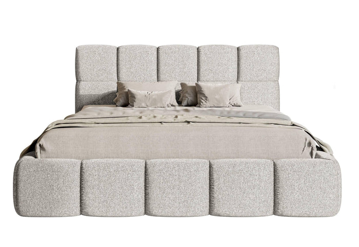 NADUVI Collection Chloe Bedframe 160 x 200 cm - Chenille - Lichtgrijs
