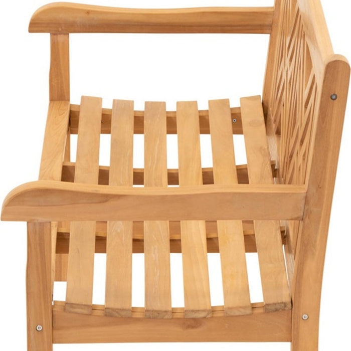 Lesli Living - Cross bank teak 150x64x92cm