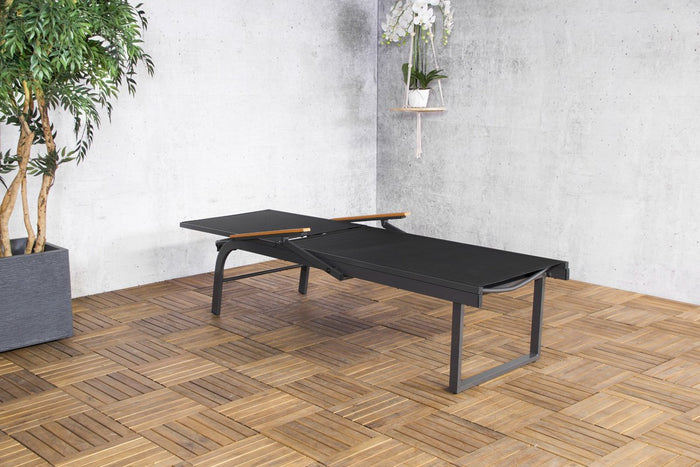 Sens-Line - Hawaii ligbed - verstelbaar - antraciet naturel - 195cm