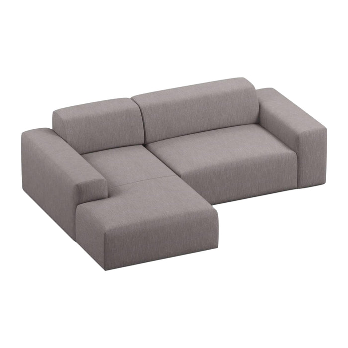 NADUVI Collection Nina Hoekbank Links - Linnen - Donkergrijs
