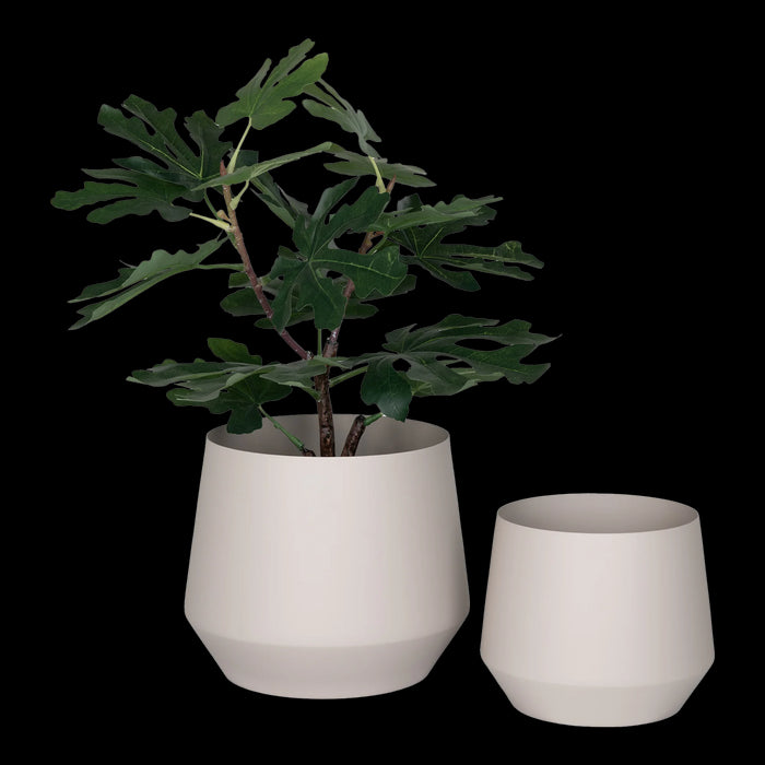 Artichok Yannick Metalen Bloempotten Set van 2 Beige