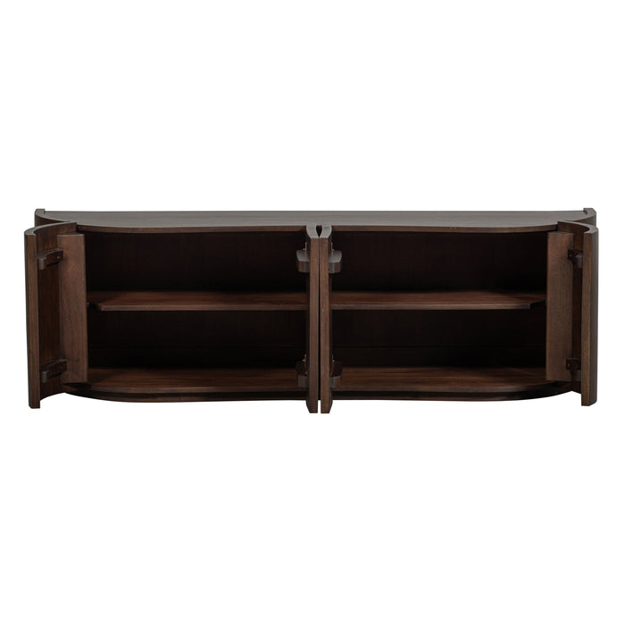 WOOOD Sense Dressoir 4-Deurs - Mango - Walnoot - 50x160x46