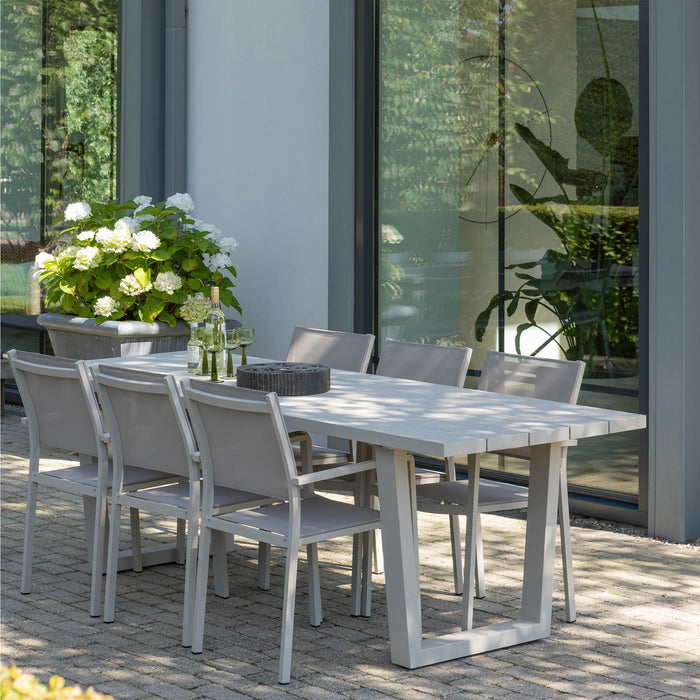 WOOOD Eettafel Bear - Aluminium - Zand - 75x240x87