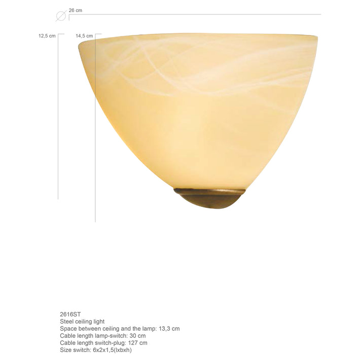 Steinhauer Burgundy Wandlamp Brons