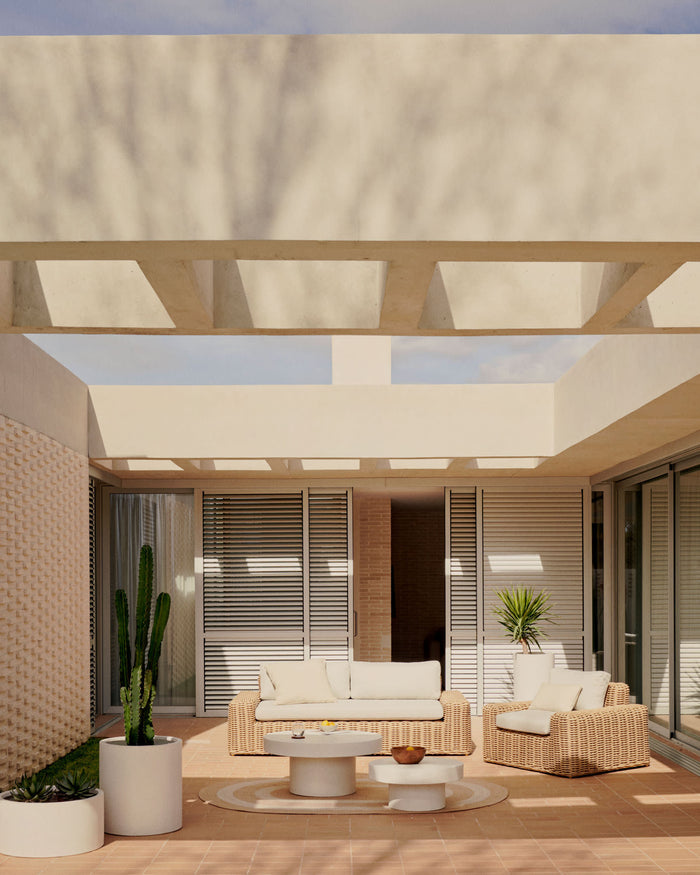 Kave Home - Leeith 100% PET oranje tapijt Ø 160 x 230 cm