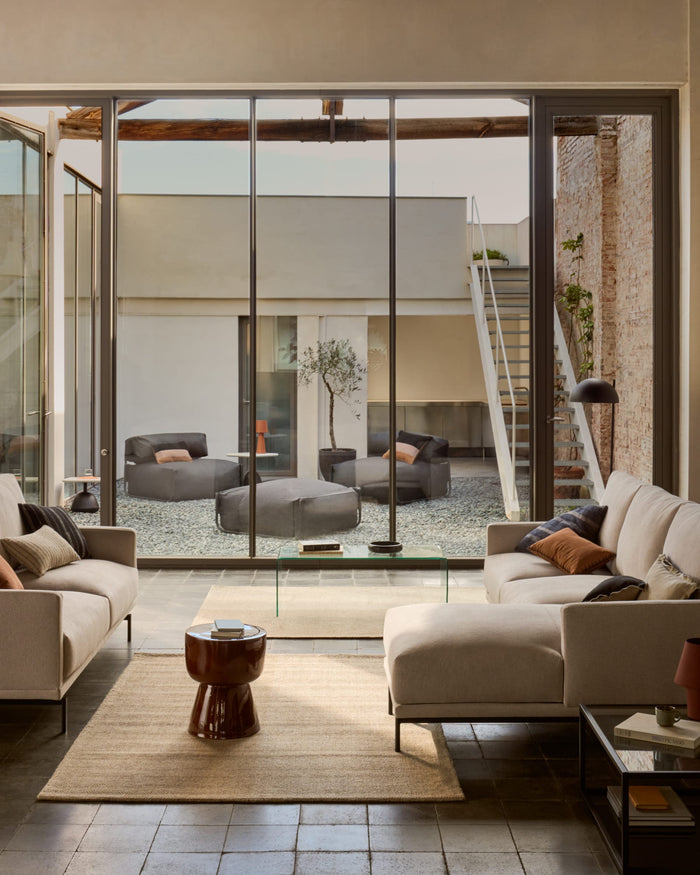 Kave Home - Canapost tafellamp in metaal met terracotta geschilderde