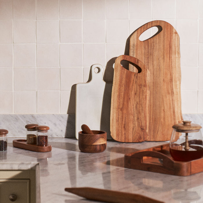 Kave Home - Elissa groot acaciahouten dienblad