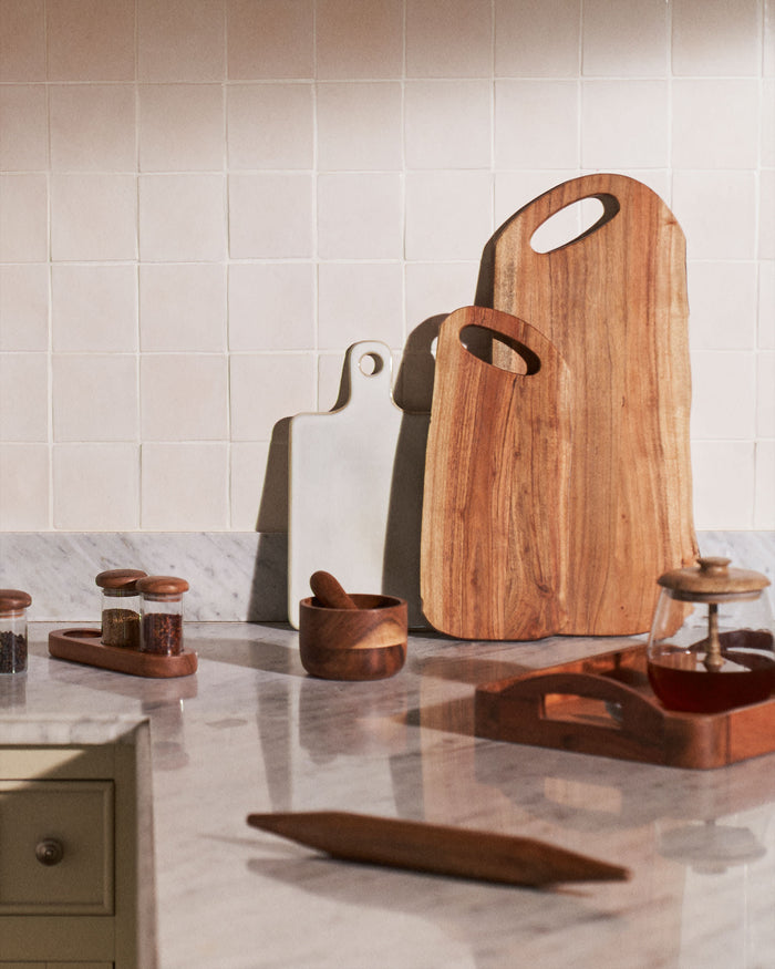 Kave Home - Elissa groot acaciahouten dienblad