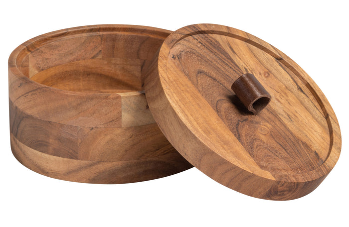 WOOOD Novan Opbergpot - Acacia hout - Natural - 9x15x15