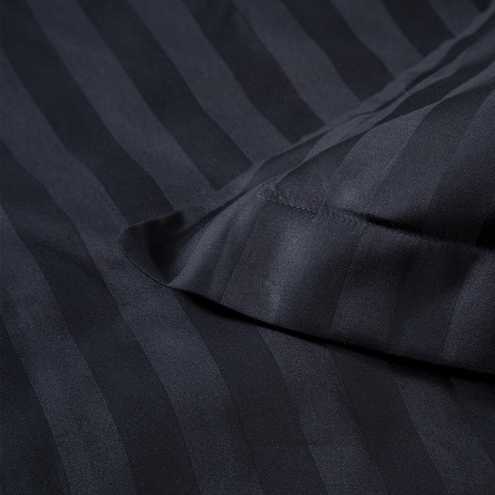 Damai dekbedovertrek katoen-satijn - 260x260|220cm - Zwart