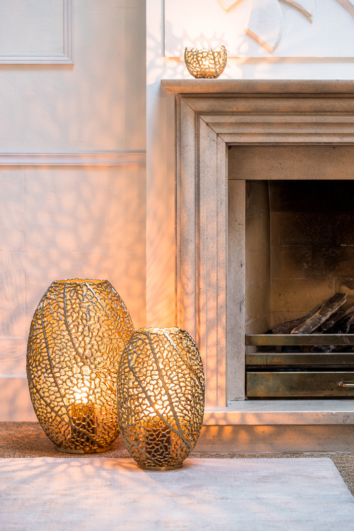 Light&living Windlicht Ø25,5x38 cm SINULA antiek goud