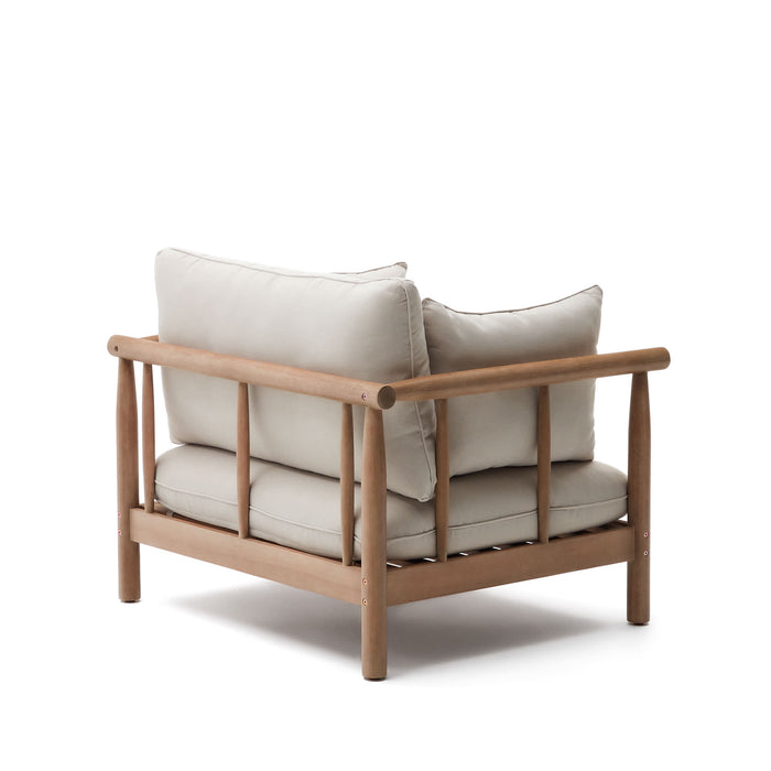 Kave Home - Massief eucalyptushouten fauteuil Sacova