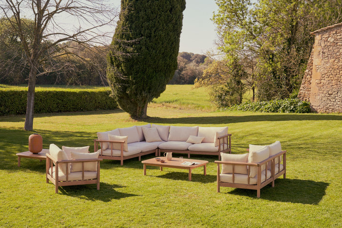 Kave Home - Massief eucalyptushouten fauteuil Sacova