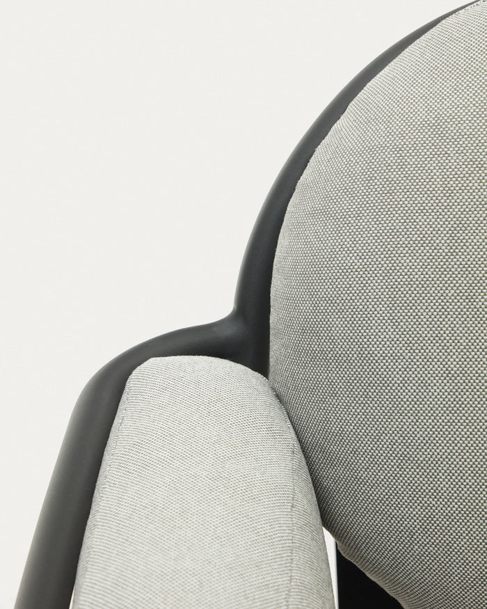 Kave Home - Joncols outdoor fauteuil in aluminium met grijs gelakte