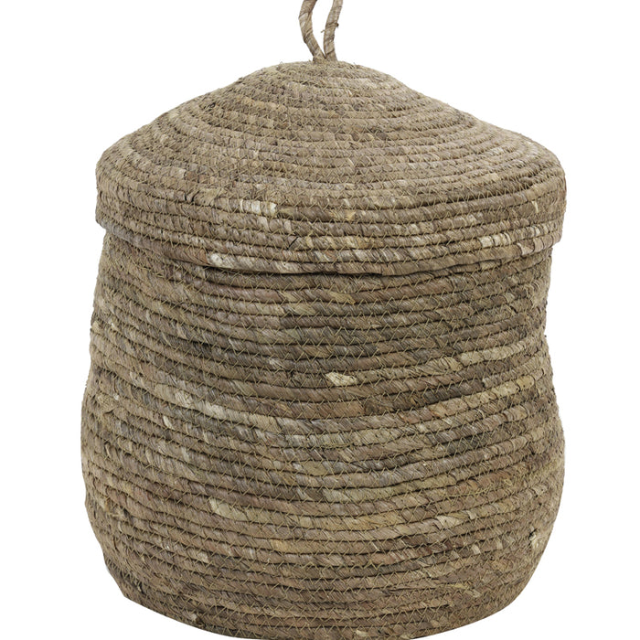 Light&living Mand S|3 met deksel max Ø36x42 cm MANGALA donker bruin