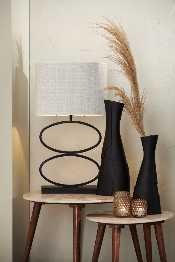 Light & Living Light&living Vaas deco 18,5x11,5x49,5 cm JEWO zwart