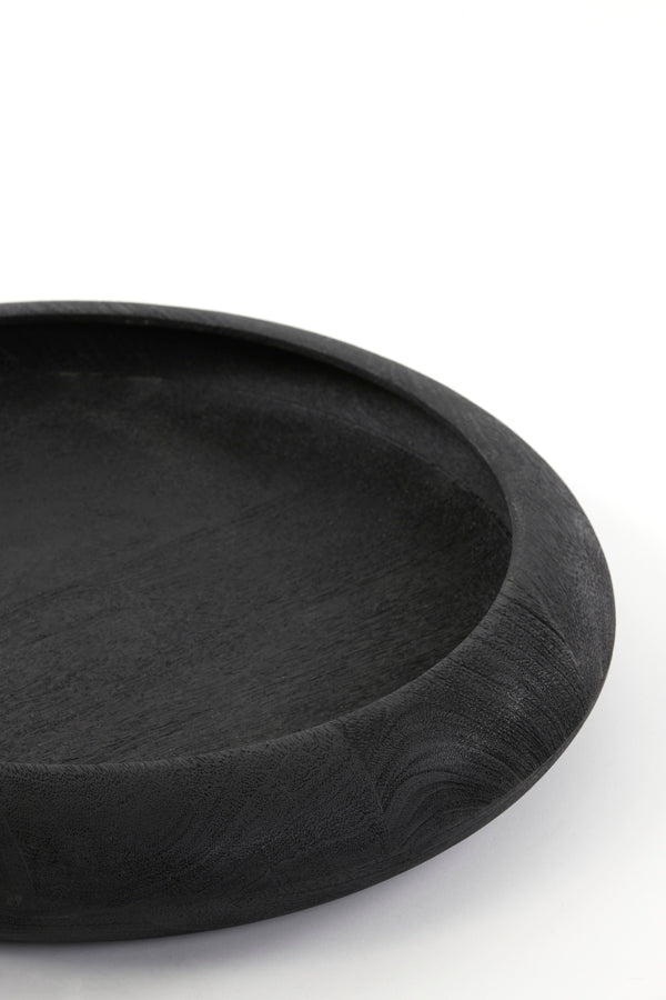 Light & Living Light&living Schaal Ø50x9 cm OSIDA hout mat zwart