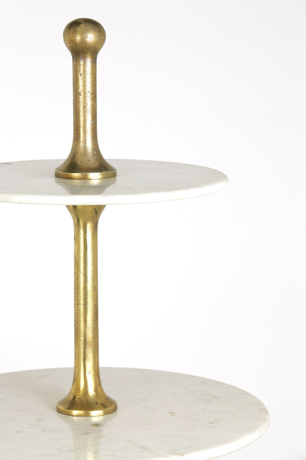 Light&living Etagere 5 laags Ø79x175 cm VERMENTINO marmer wit