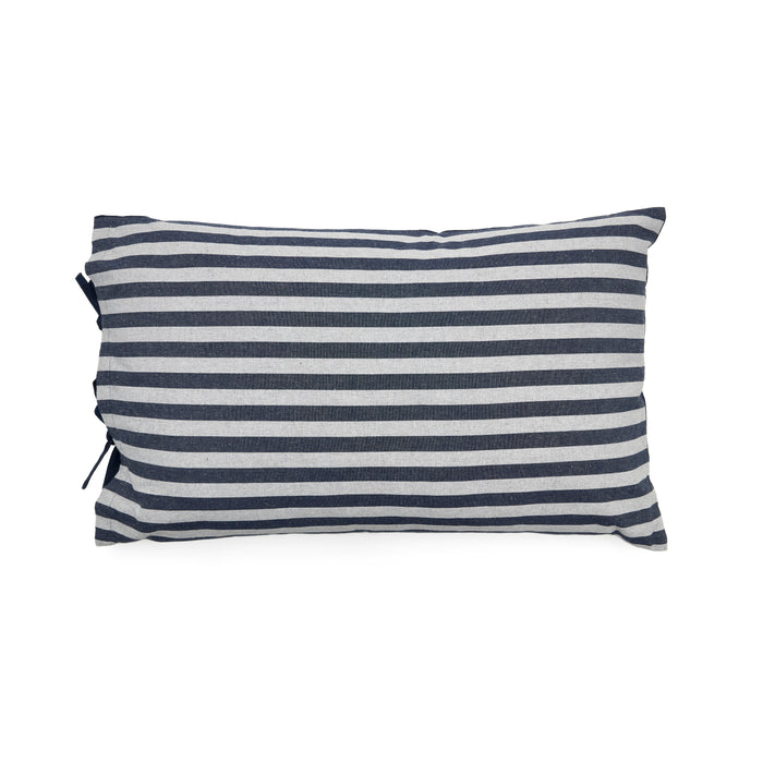 Kave Home - Tabby-kussen 100% katoen gecombineerde grijze en blauwe