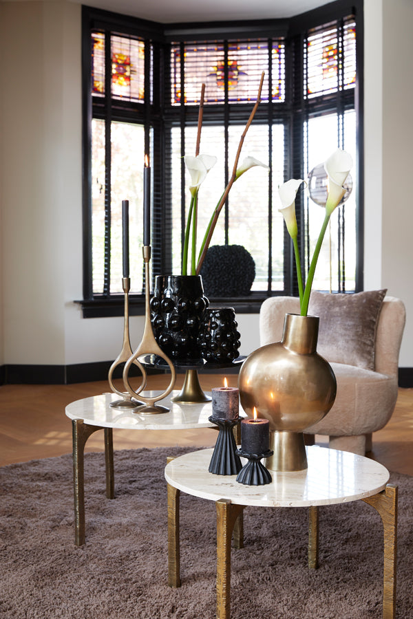 Light & Living - Salontafel KANAE - Ø76x44cm - Bruin - Set van 2