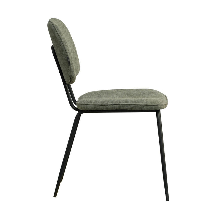Bronx71 Scandinavische eetkamerstoel Ivar gerecyclede stof groen -