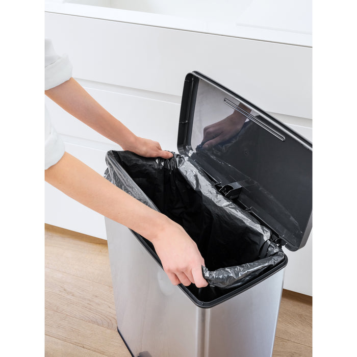 Curver Pedaalemmer Deco 65 L zilverkleurig