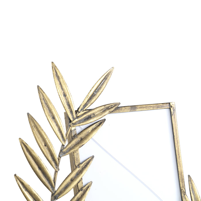 PTMD Merila Gold metal photoframe with leaf corner