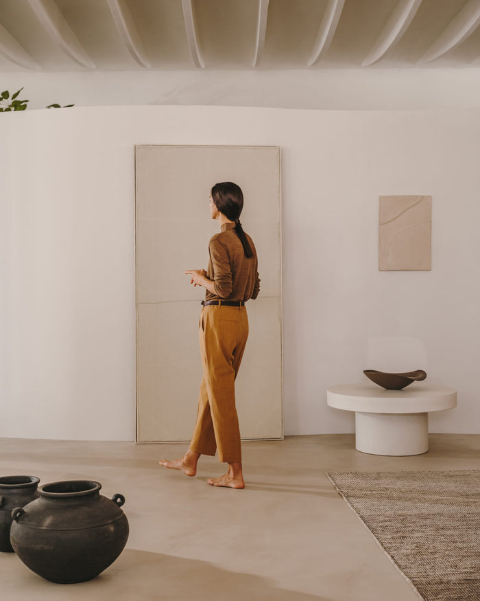 Kave Home - Zwarte Mesut-vaas van terracotta 38,5 cm