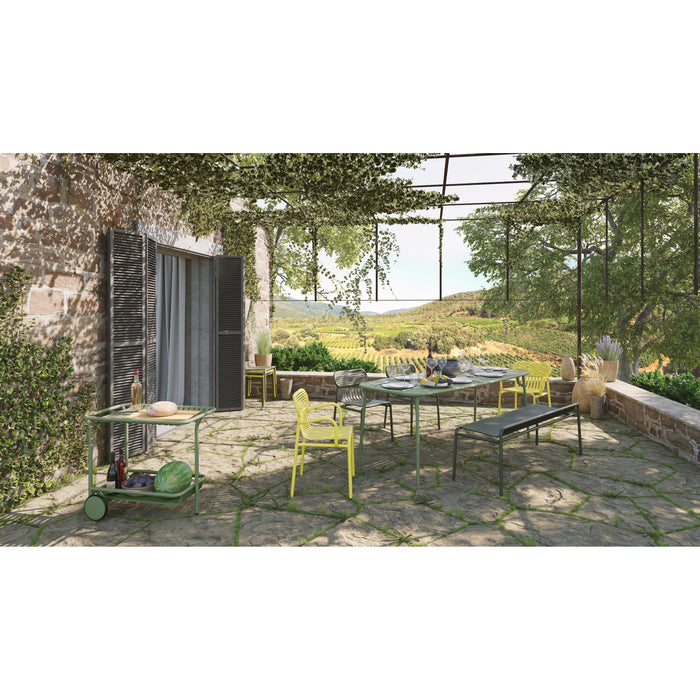 Week-end tuinstoel met armleuningen jade green