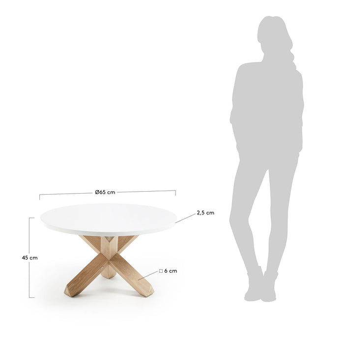 Kave Home Lotus Salontafel Ø 65 cm - Wit