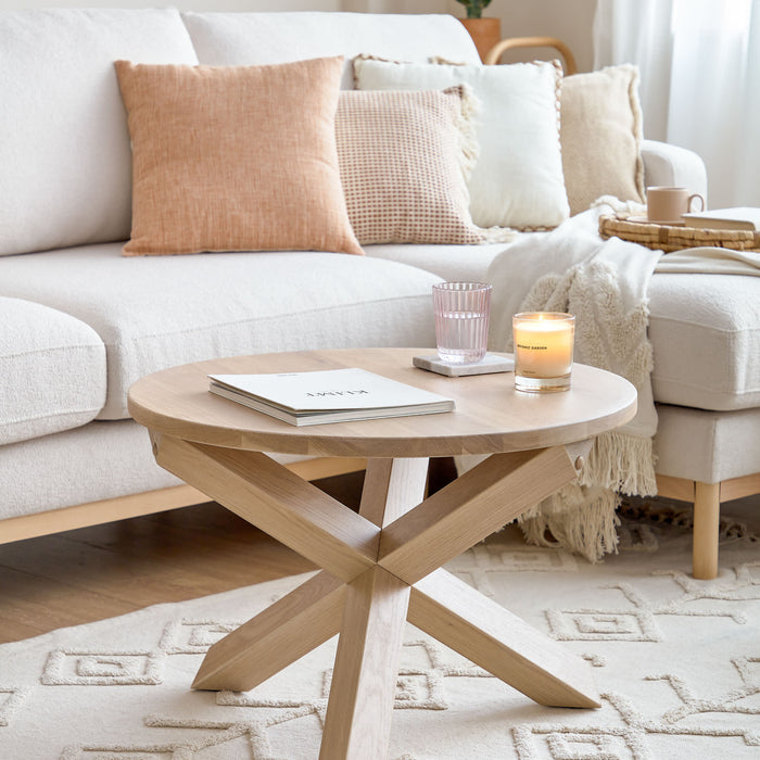 Kave Home Lotus Salontafel Ø 65 cm - Eikenhout