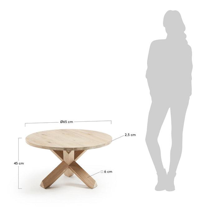 Kave Home Lotus Salontafel Ø 65 cm - Eikenhout
