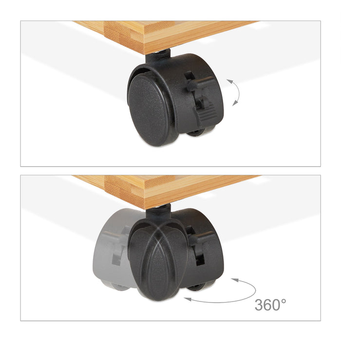 Keukentrolley | badkamerwagen 4 laags - Wit - L30 x B40,5 x H87 cm