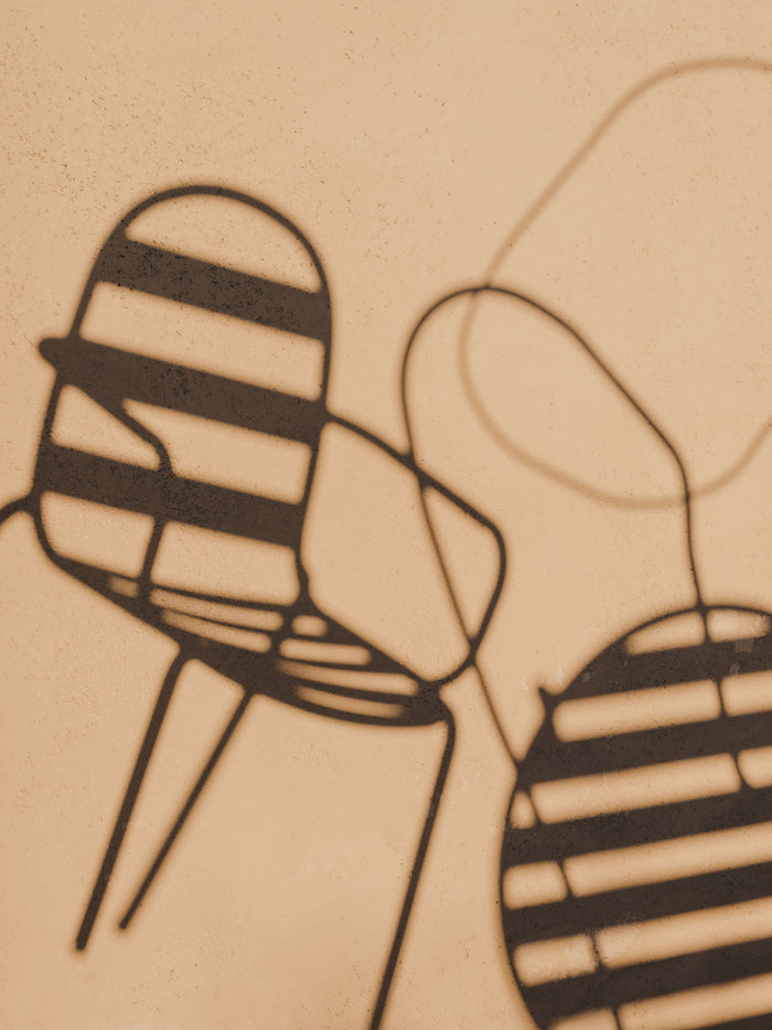 Kave Home - Joncols buitenstoel in aluminium met groen gelakte