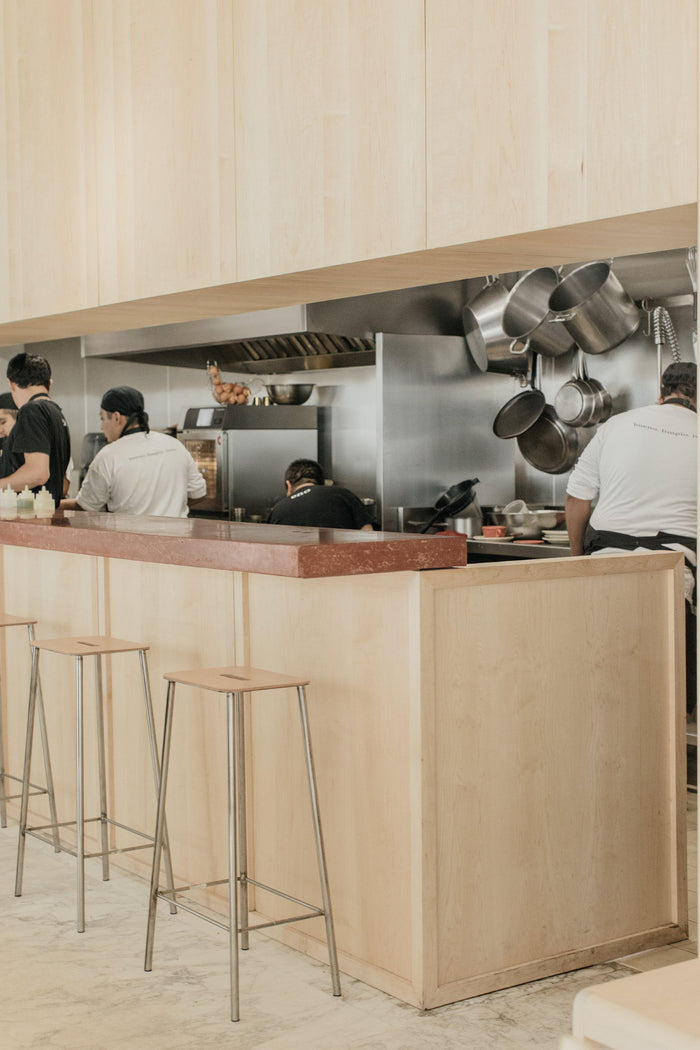 Frama Adam barkruk H65 naturel leer|zwart