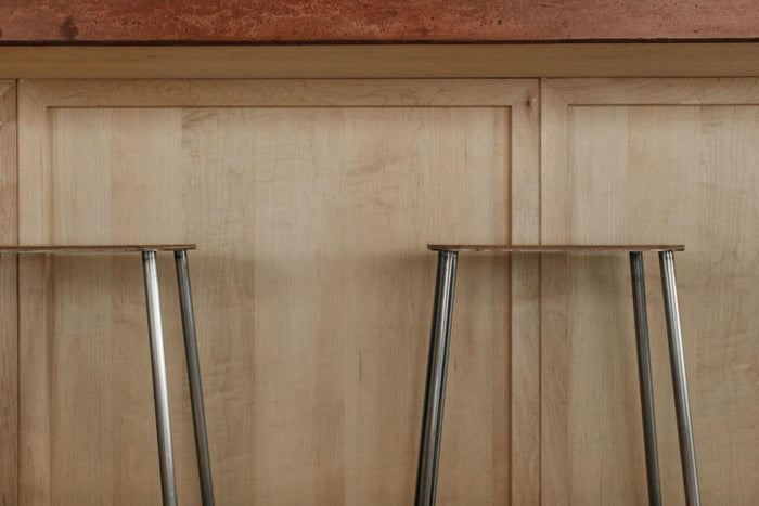 Frama Adam barkruk H65 naturel leer|zwart