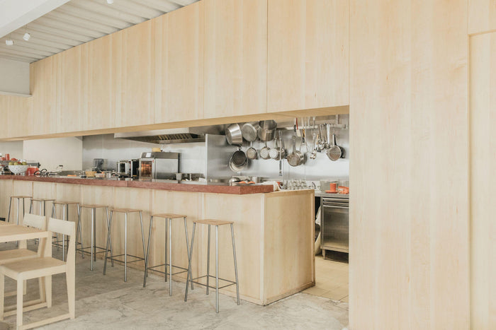 Frama Adam barkruk H65 naturel leer|zwart