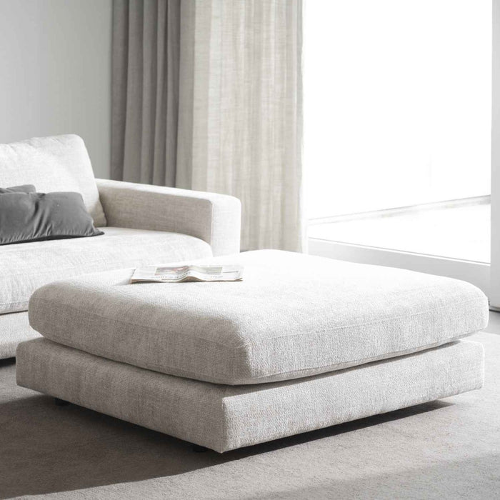 Rowico Home Duncan Hocker - Lichtgrijze Stof