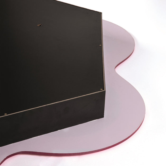 Seletti Supercurve Flower spiegel met verlichting 119x108 roze