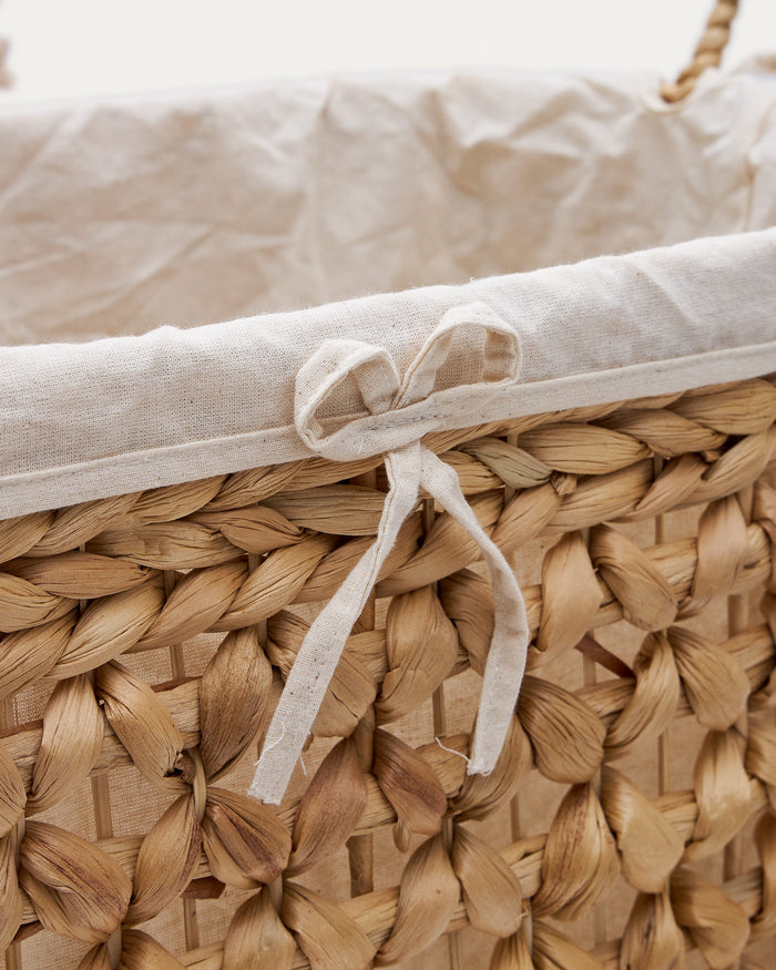 Kave Home - Set van 2 Tressa-wasmanden van natuurvezel 50 cm | 60 cm