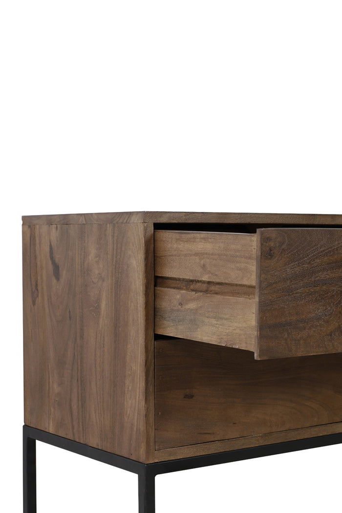 Light&living Side table 120x40x80 cm MEAVE hout mat donker bruin