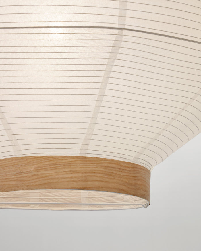 Kave Home - Lampenkap Hila voor plafondlamp van wit papier en