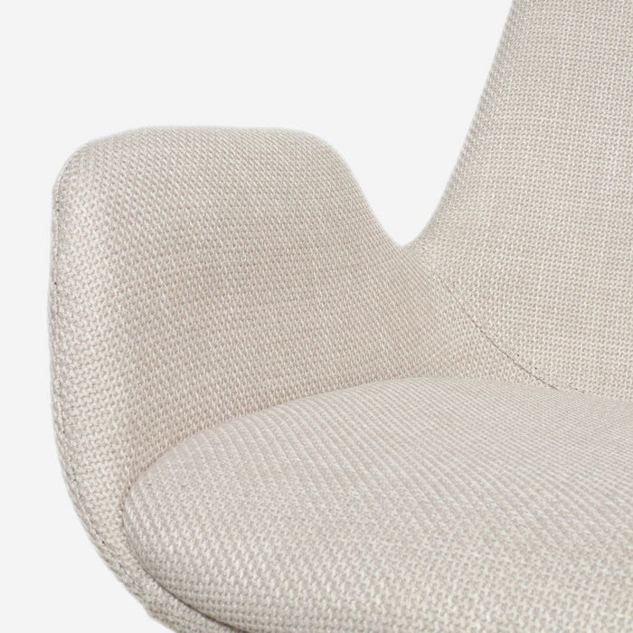 Nolon Nino-Eef Barkruk Beige - met Armleuning - Zwart - 65 cm