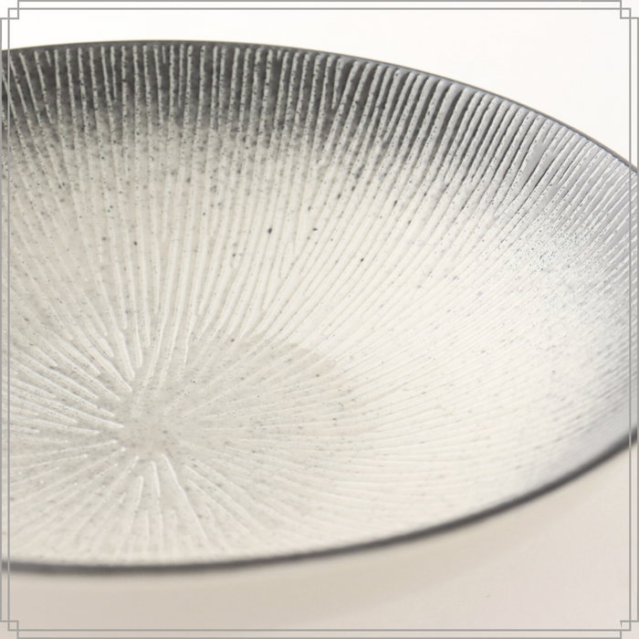 OTIX Diepe Soep Bordenset 6 Persoons Zwart Taupe 19cm Keramiek TULIP