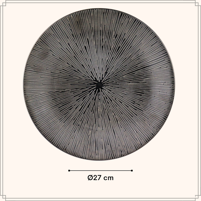 OTIX Diner Bordenset 6 Persoons Zwart 27cm Keramiek POPPY