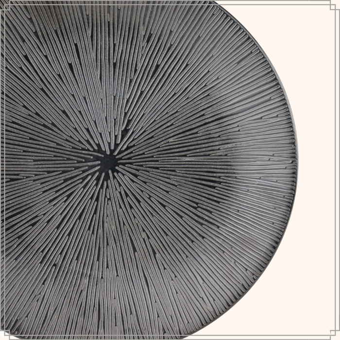 OTIX Diner Bordenset 6 Persoons Zwart 27cm Keramiek POPPY