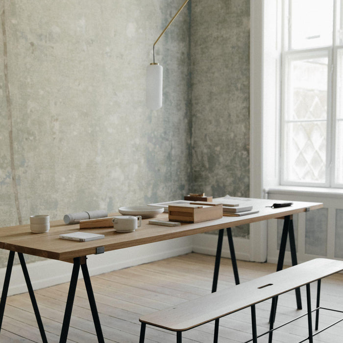 Frama Adam eetbank 160 eiken|zwart