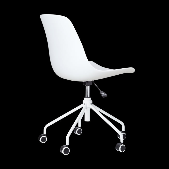 Nolon Nout-Pip Bureaustoel Wit - Kunststof - Wit Onderstel