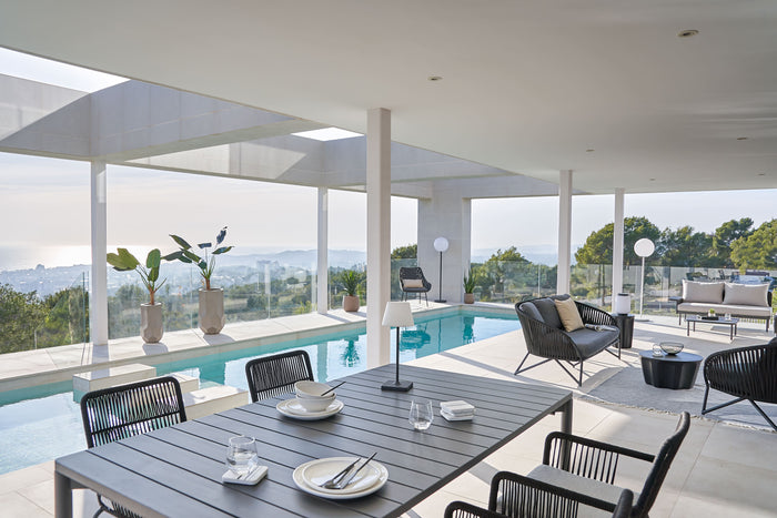 Kave Home - Branzie 3-zitsbank in zwart touw 180 cm